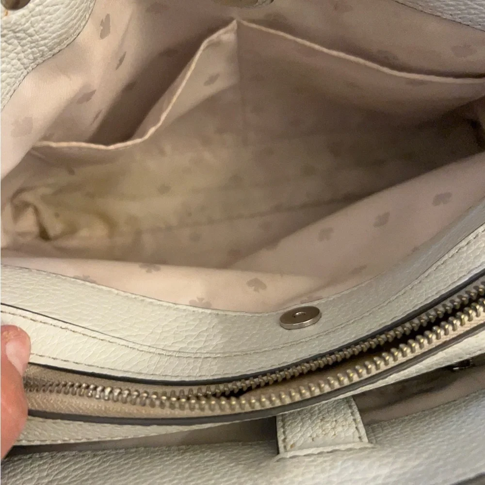 kate spade New York White Leather Top-Handle Satchel
